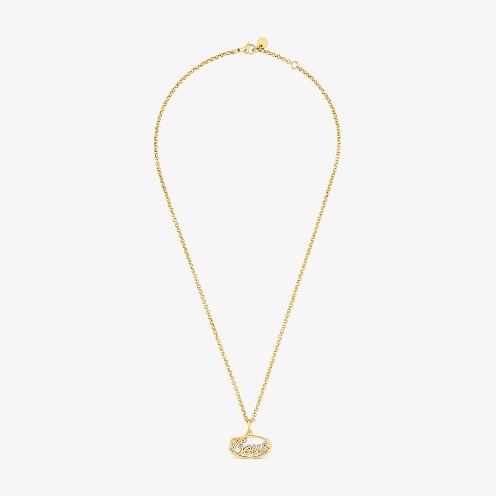 Colar de a&ccedil;o dourado TOUS Charming