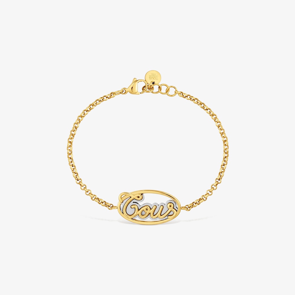 Pulsera de acero dorado TOUS Charming