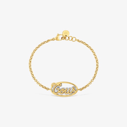 Pulsera de acero dorado TOUS Charming