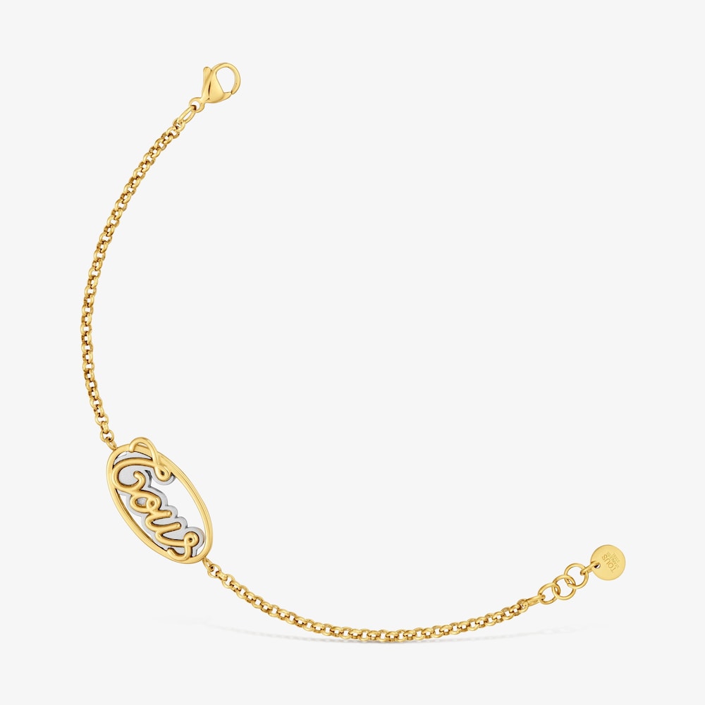 Pulsera de acero dorado TOUS Charming