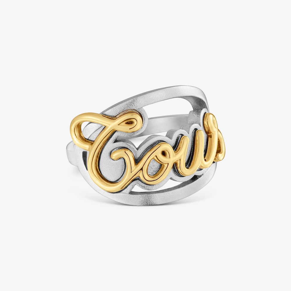 Anello in acciaio color oro TOUS Charming