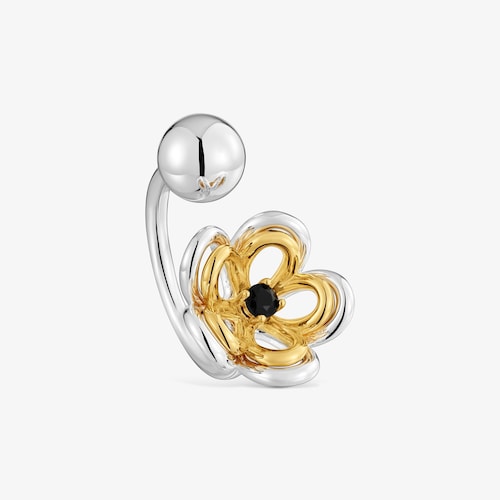 Two-tone Open ring with onyx TOUS Maggie Blooming