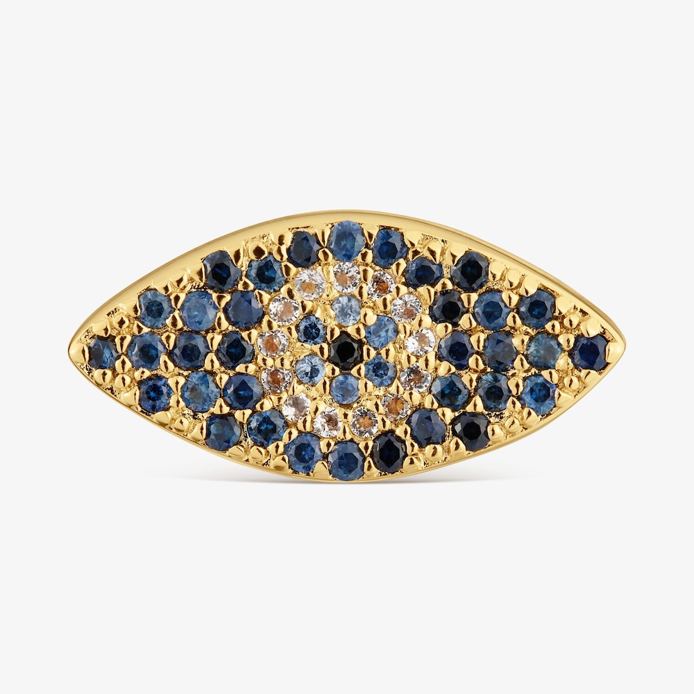 Charm occhio in argento placcato oro e pietre preziose TOUS Universe
