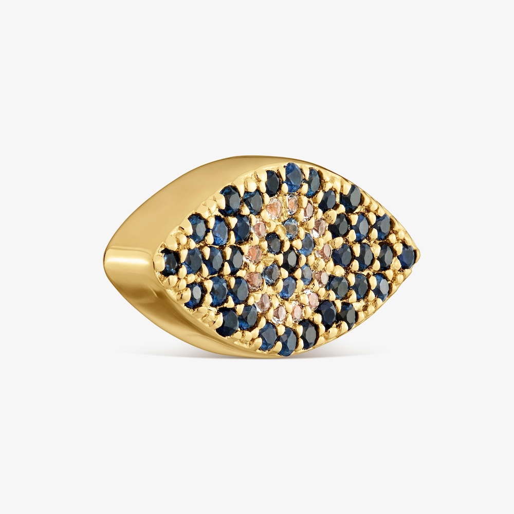Charm occhio in argento placcato oro e pietre preziose TOUS Universe