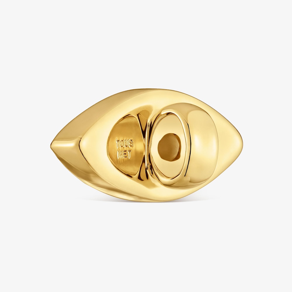 Charm occhio in argento placcato oro e pietre preziose TOUS Universe