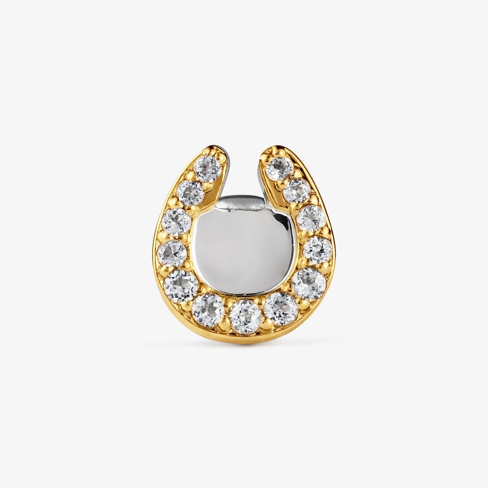 Charm ferro di cavallo bicolore con topazio TOUS Universe