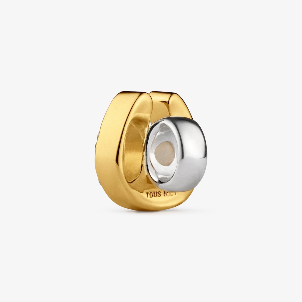 Charm ferro di cavallo bicolore con topazio TOUS Universe