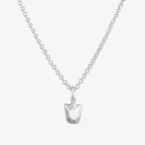Collier tulipe en argent Icon Metal