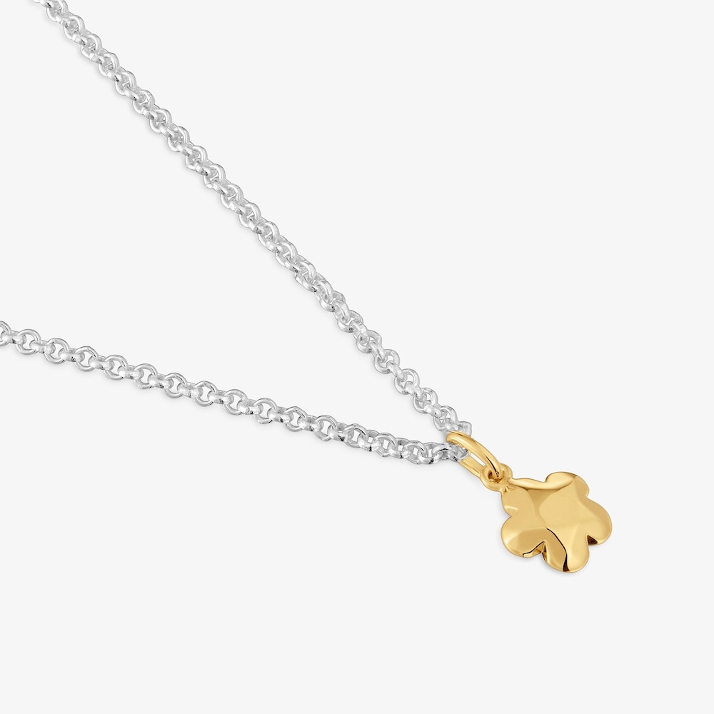 Collier fleur bicolore Icon Metal