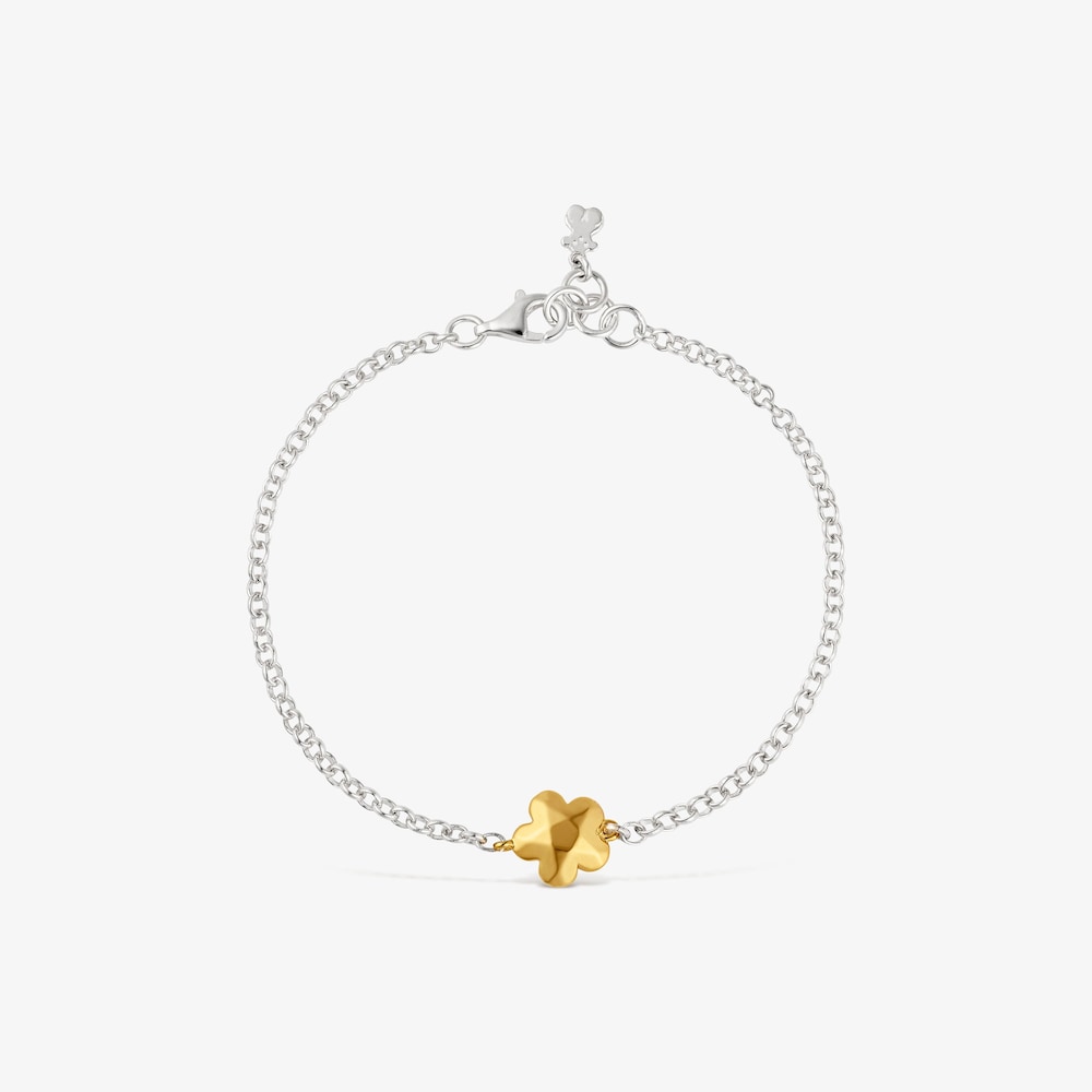 Bracelet fleur bicolore Icon Metal