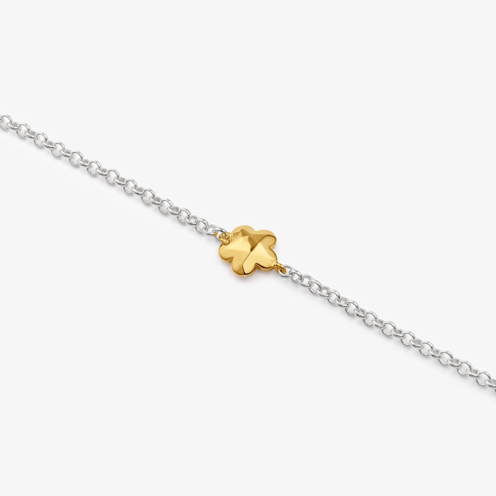 Bracelet fleur bicolore Icon Metal