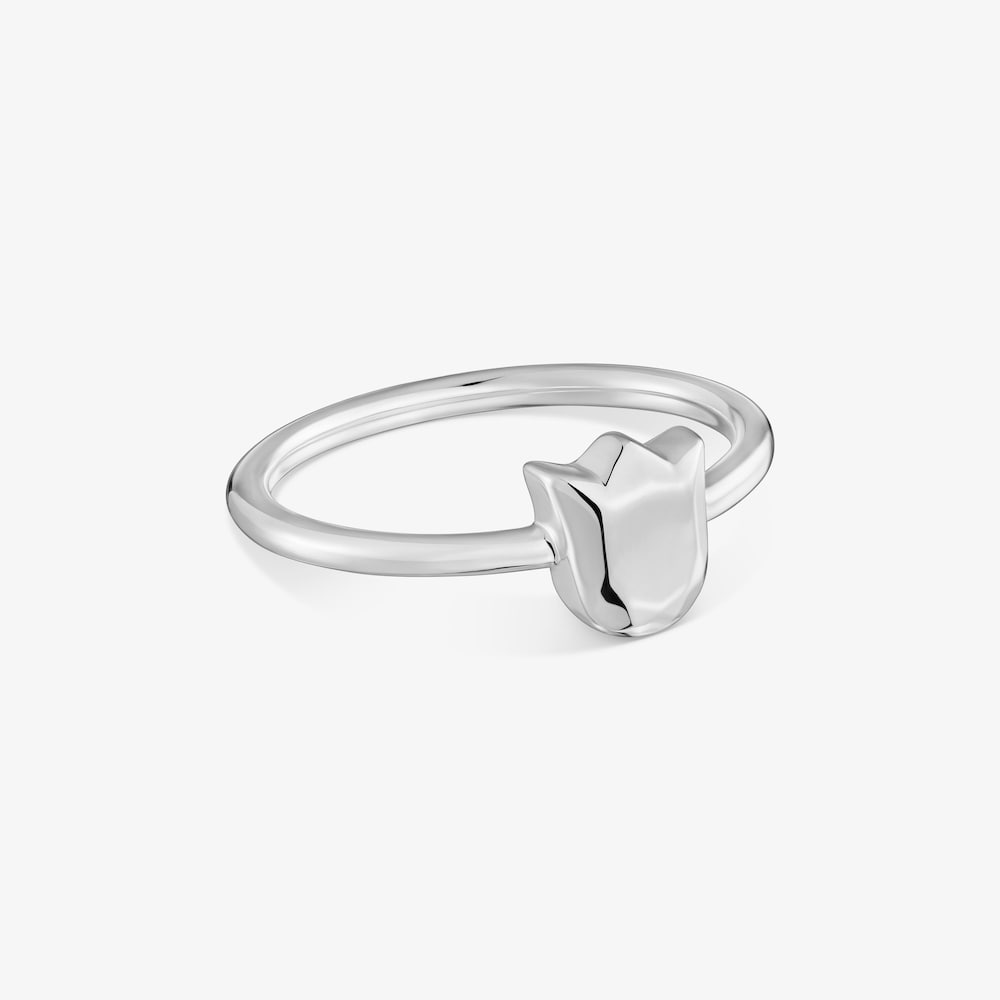 Ring aus Silber mit Tulpenmotiv Icon Metal