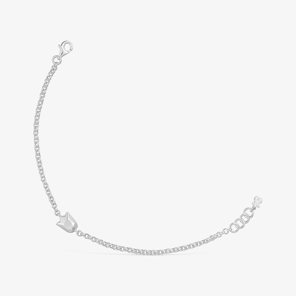 Bracelet tulipe en argent Icon Metal