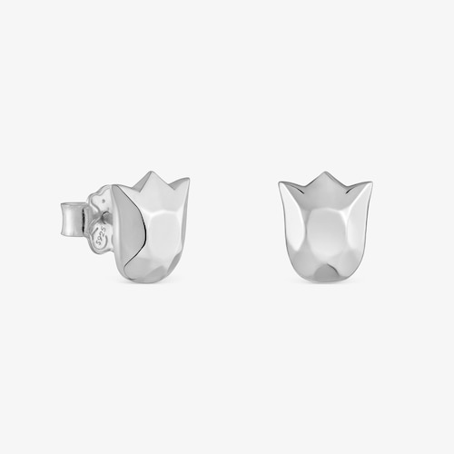 Boucles d&rsquo;oreilles tulipe en argent Icon Metal