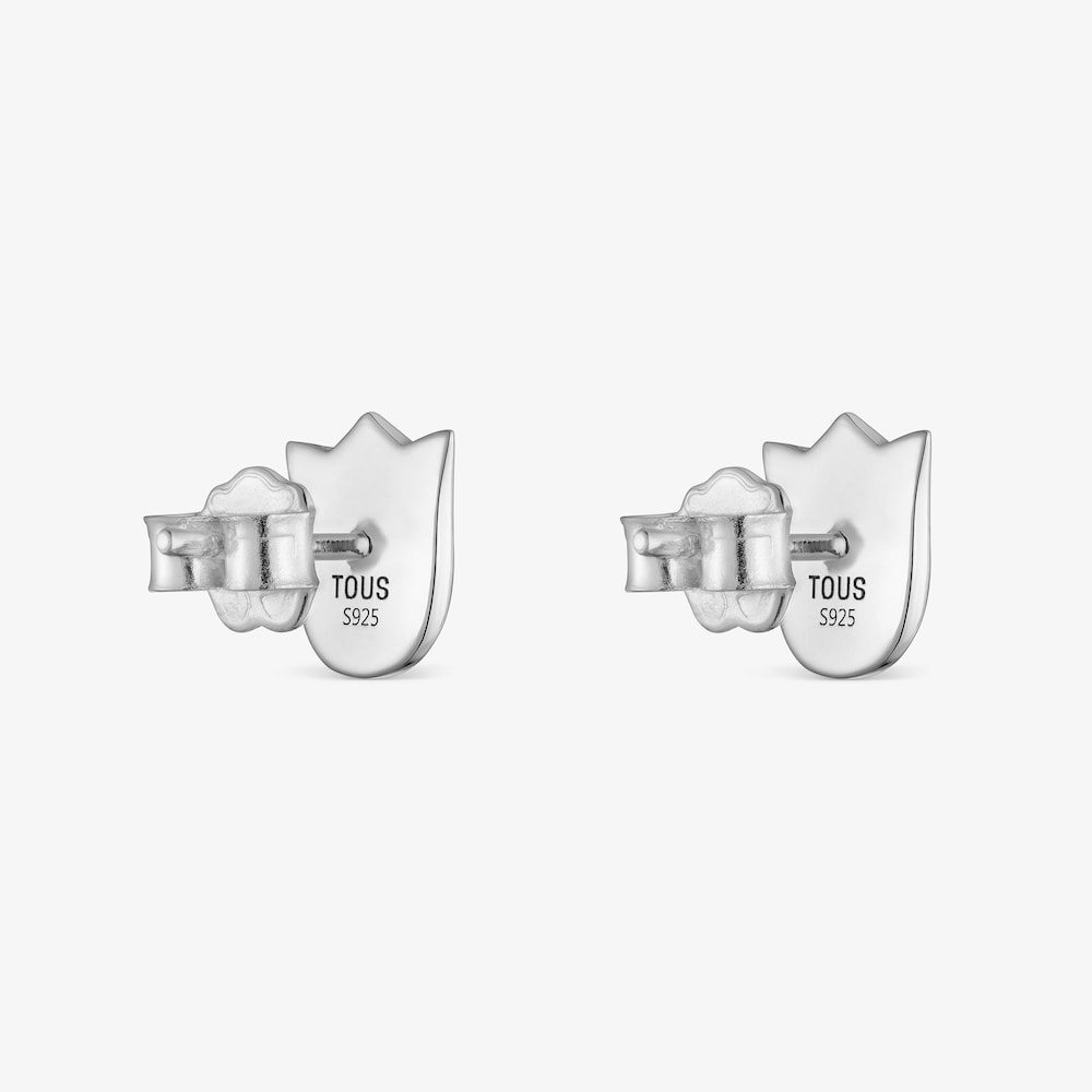 Boucles d&rsquo;oreilles tulipe en argent Icon Metal