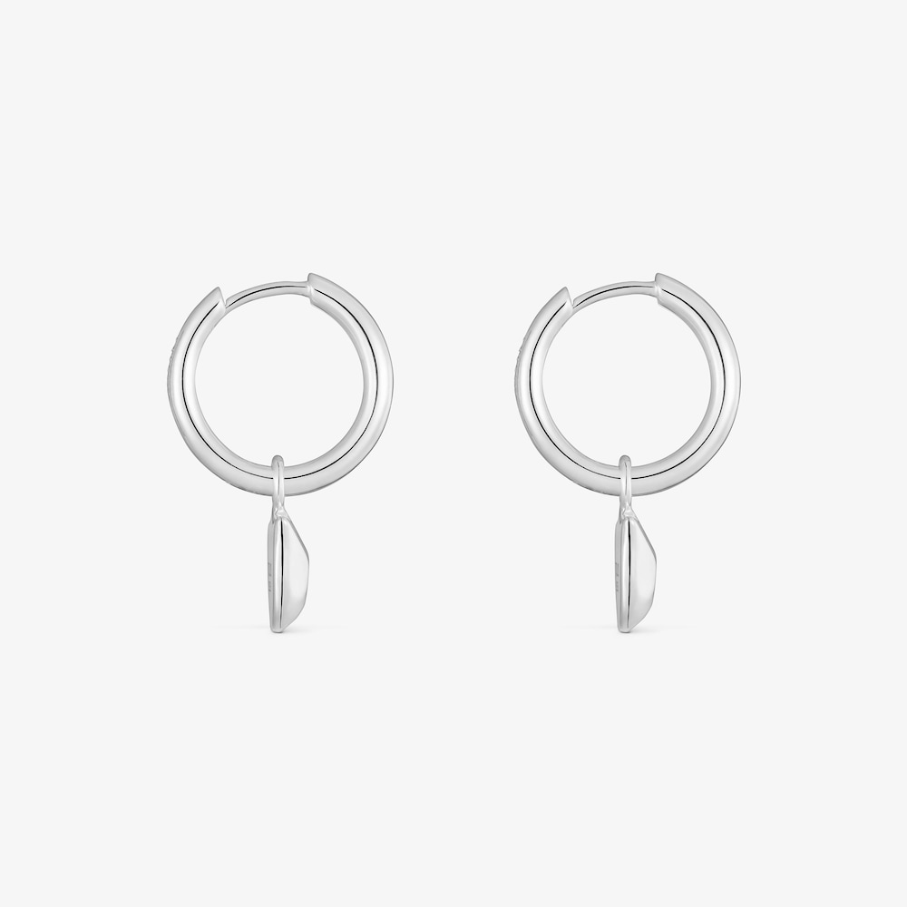Boucles d&rsquo;oreilles anneaux tulipe en argent Icon Metal
