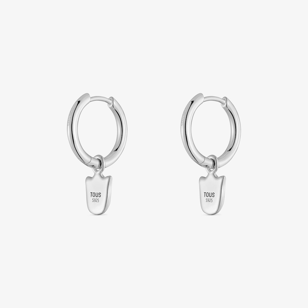 Boucles d&rsquo;oreilles anneaux tulipe en argent Icon Metal