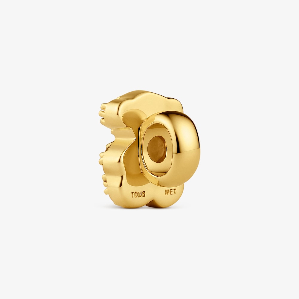 Charm orsetto in argento placcato oro e pietre preziose PL TOUS Universe
