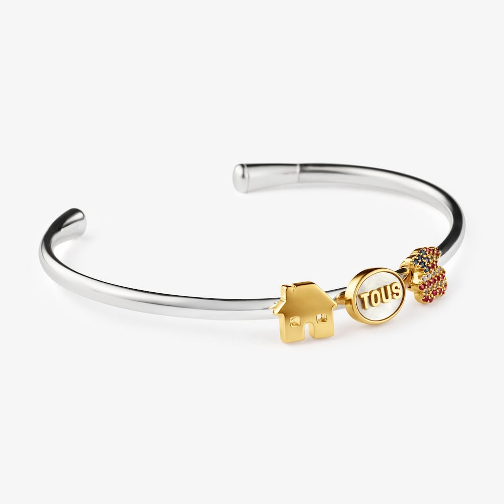 Charm os en bany d&rsquo;or i pedres precioses TOUS Universe USA