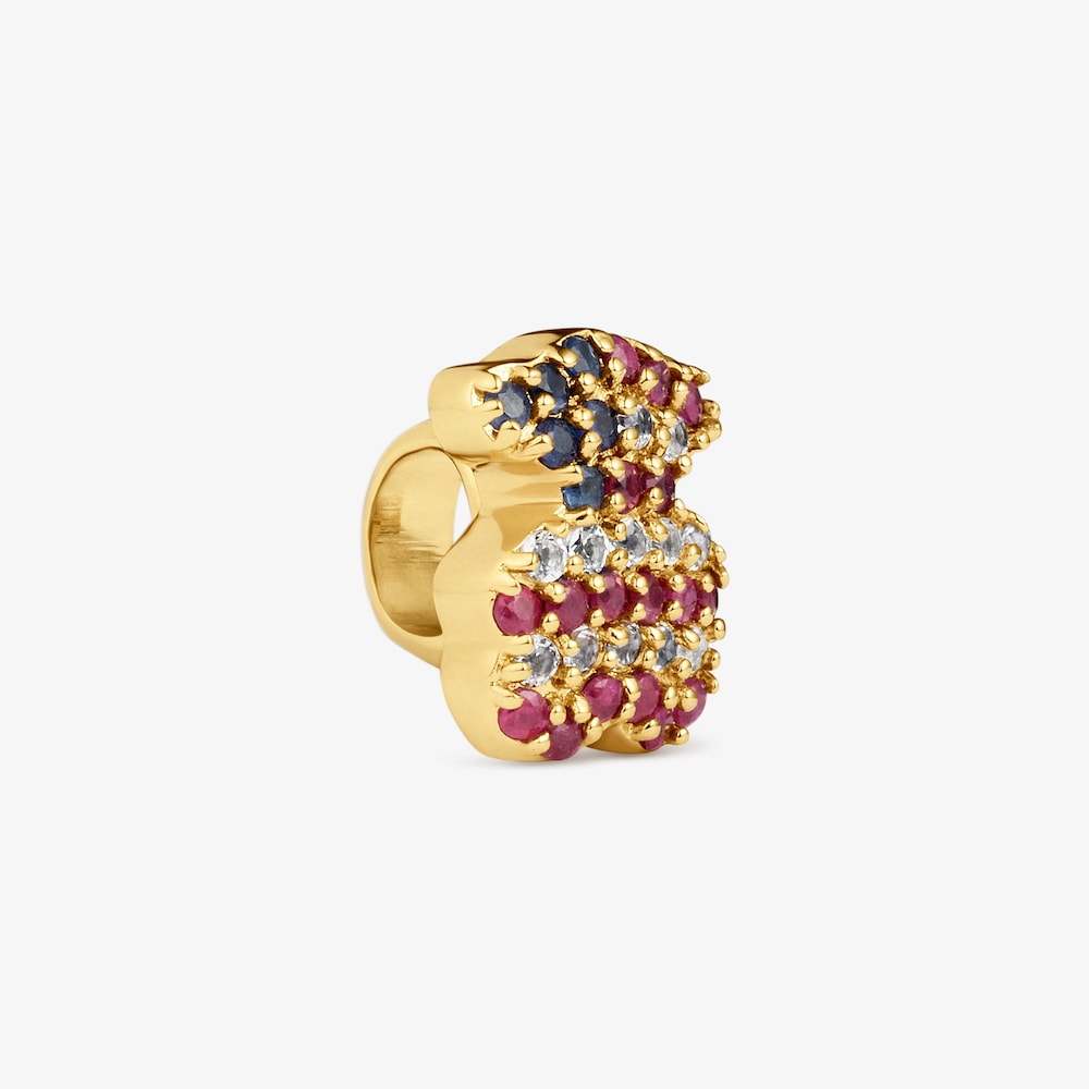 Charm os en bany d&rsquo;or i pedres precioses TOUS Universe USA