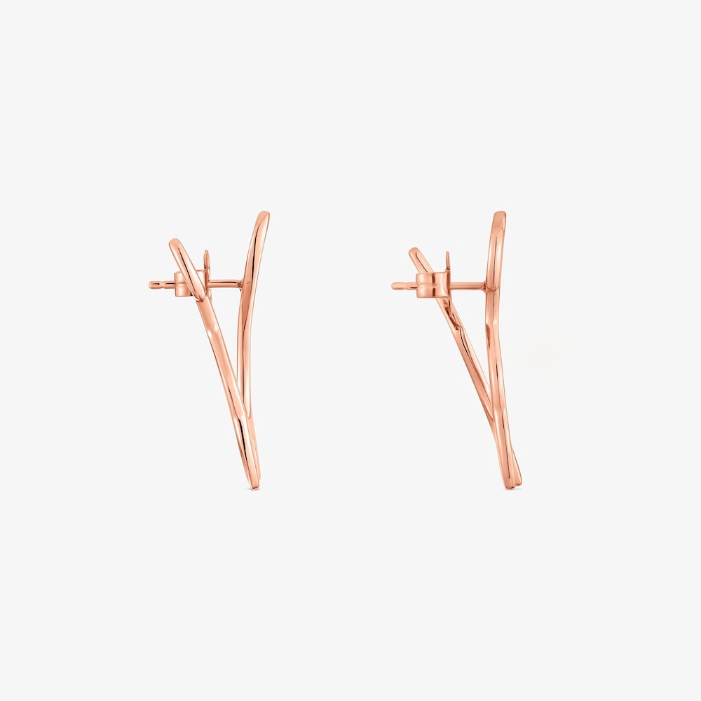 S rose-colored steel bear Earrings TOUS Strain
