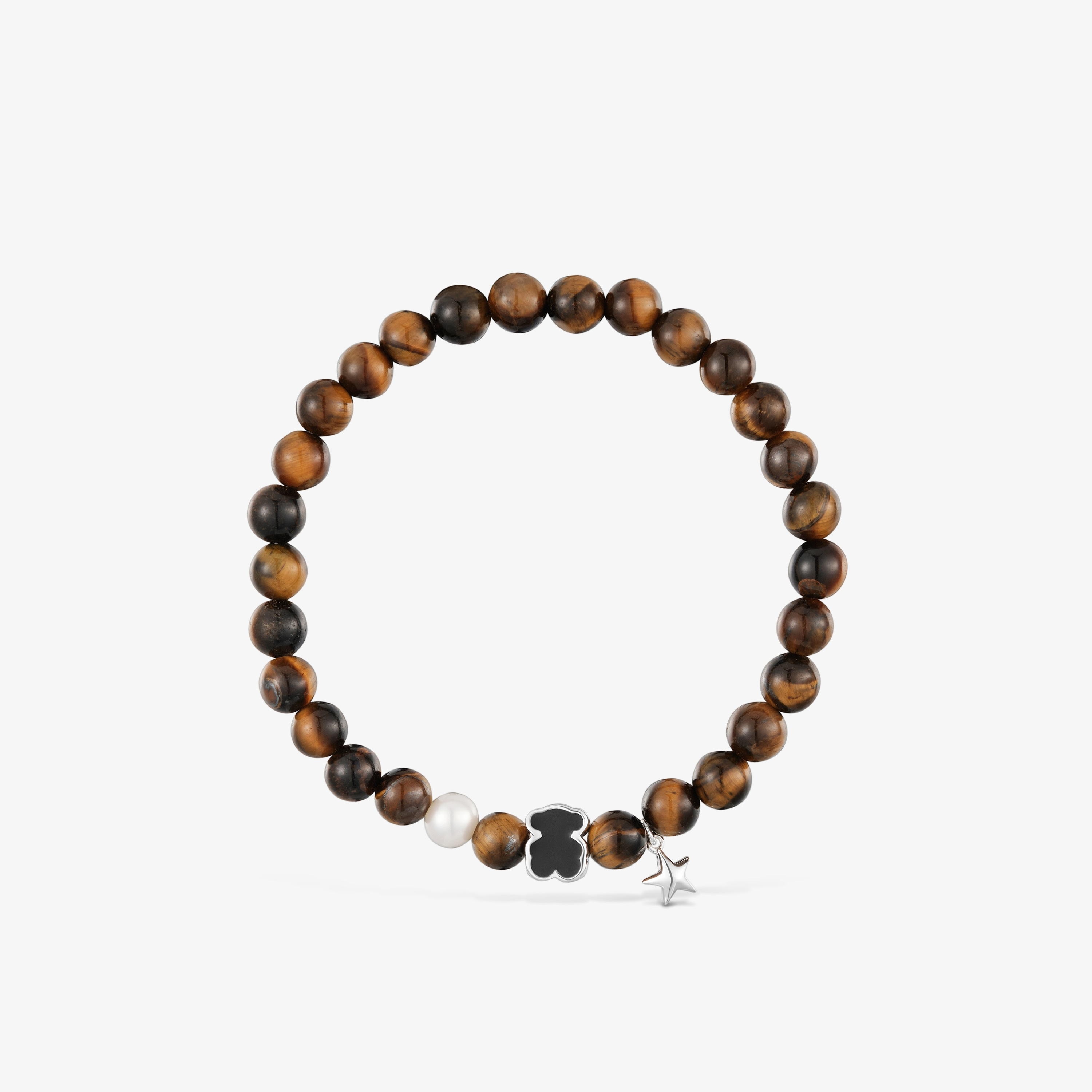 Elastic bear Bracelet with tiger’s eye TOUS Eureka