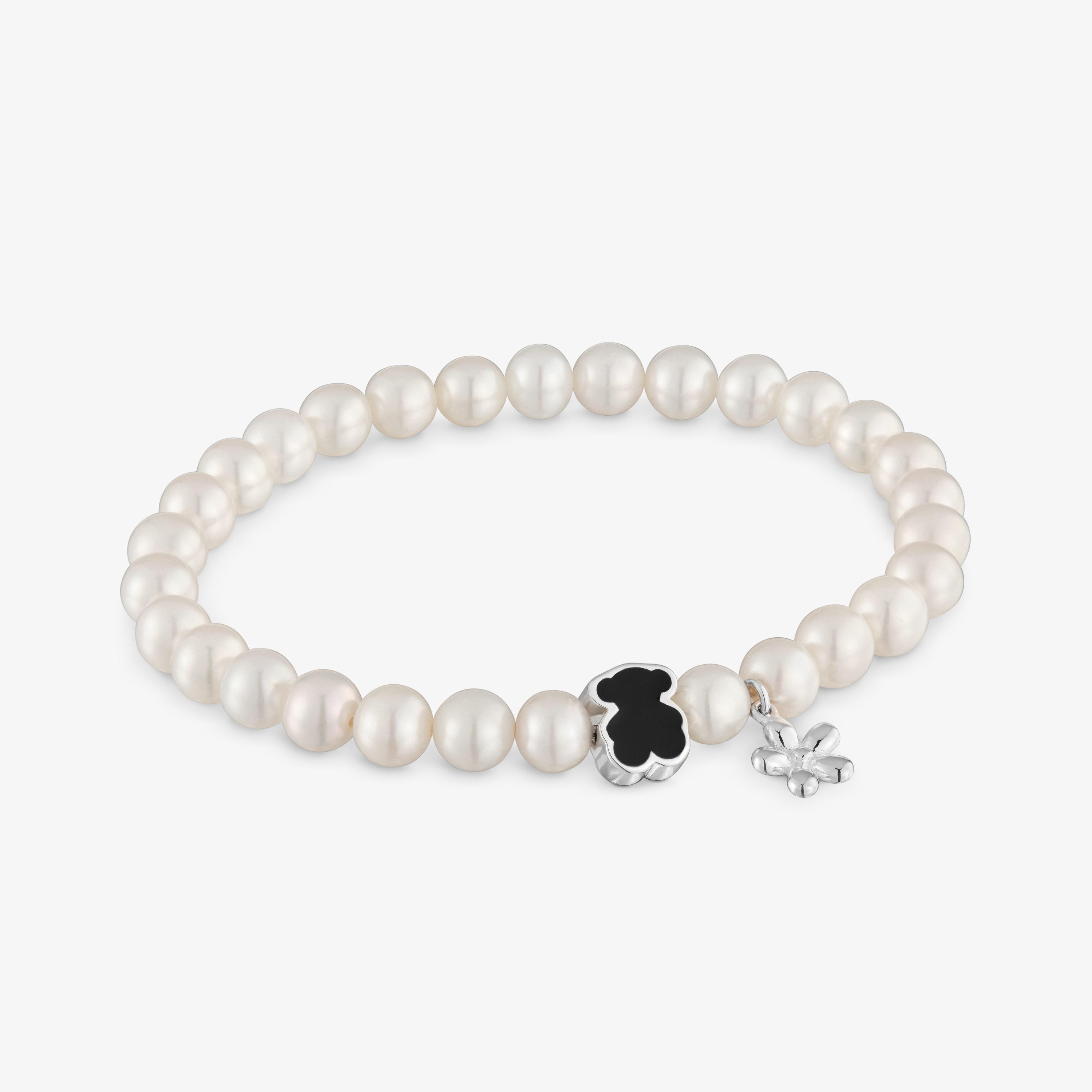 Elastic bear Bracelet with cultured pearls TOUS Eureka