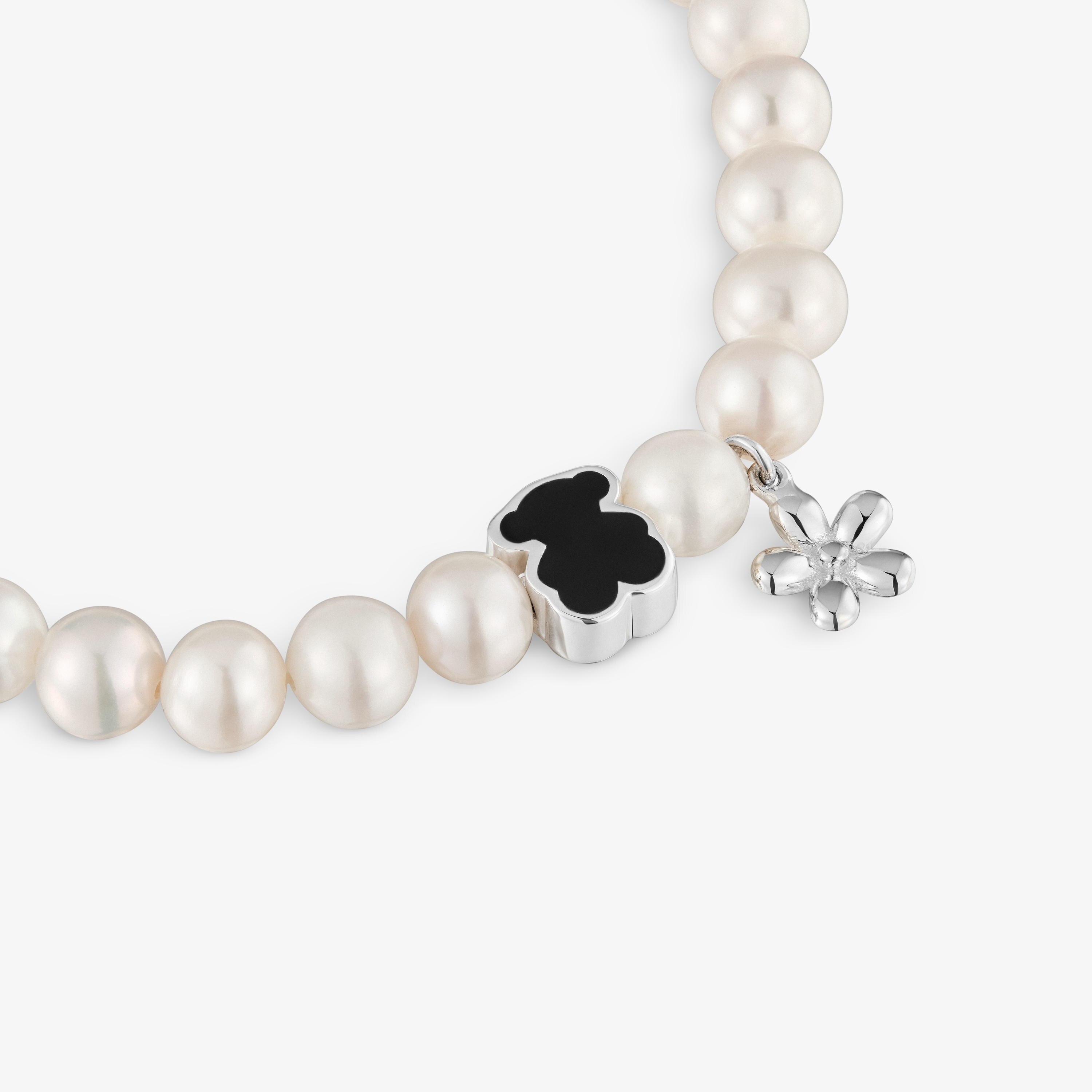 Elastic bear Bracelet with cultured pearls TOUS Eureka