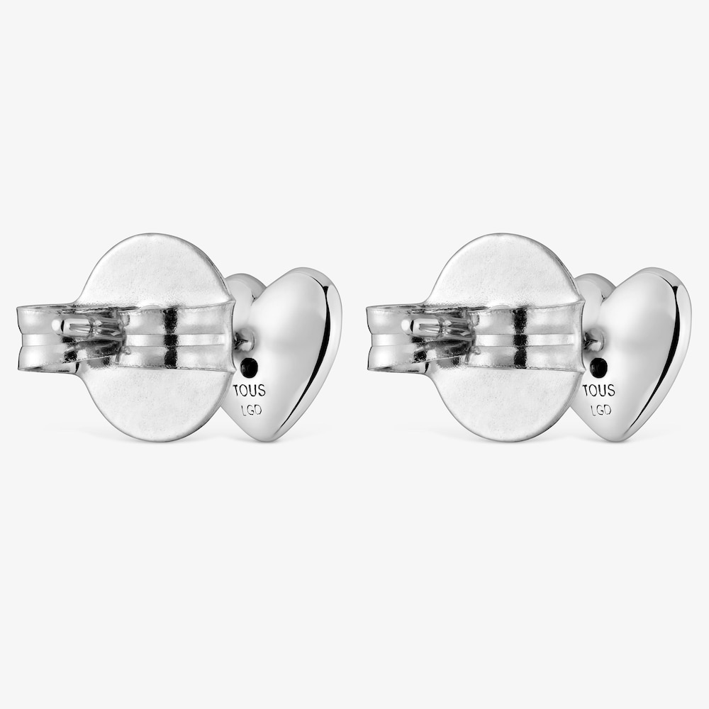 Pendientes con ba&ntilde;o de oro 18 kt sobre plata y diamantes creados en laboratorio TOUS Puffy LGD