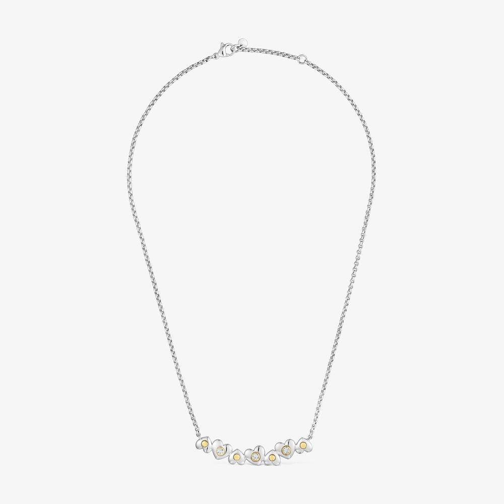 Collar con ba&ntilde;o de oro 18 kt sobre plata y diamantes creados en laboratorio TOUS Puffy LGD