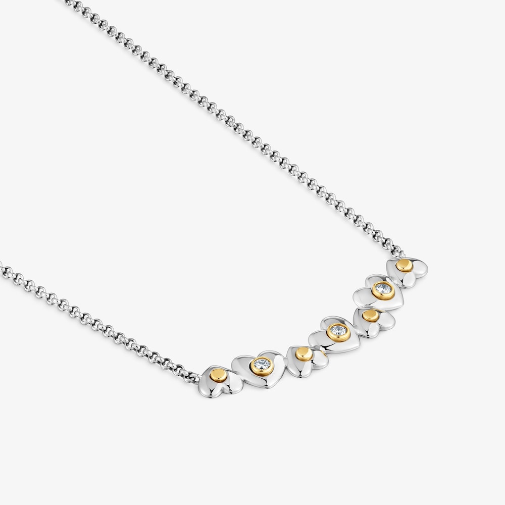 Collar con ba&ntilde;o de oro 18 kt sobre plata y diamantes creados en laboratorio TOUS Puffy LGD