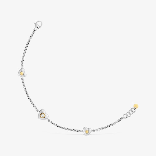 Bracelet with 18kt gold vermeil and lab-grown diamonds TOUS Puffy LGD