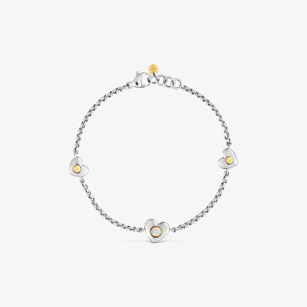 Bracelet with 18kt gold vermeil and lab-grown diamonds TOUS Puffy LGD