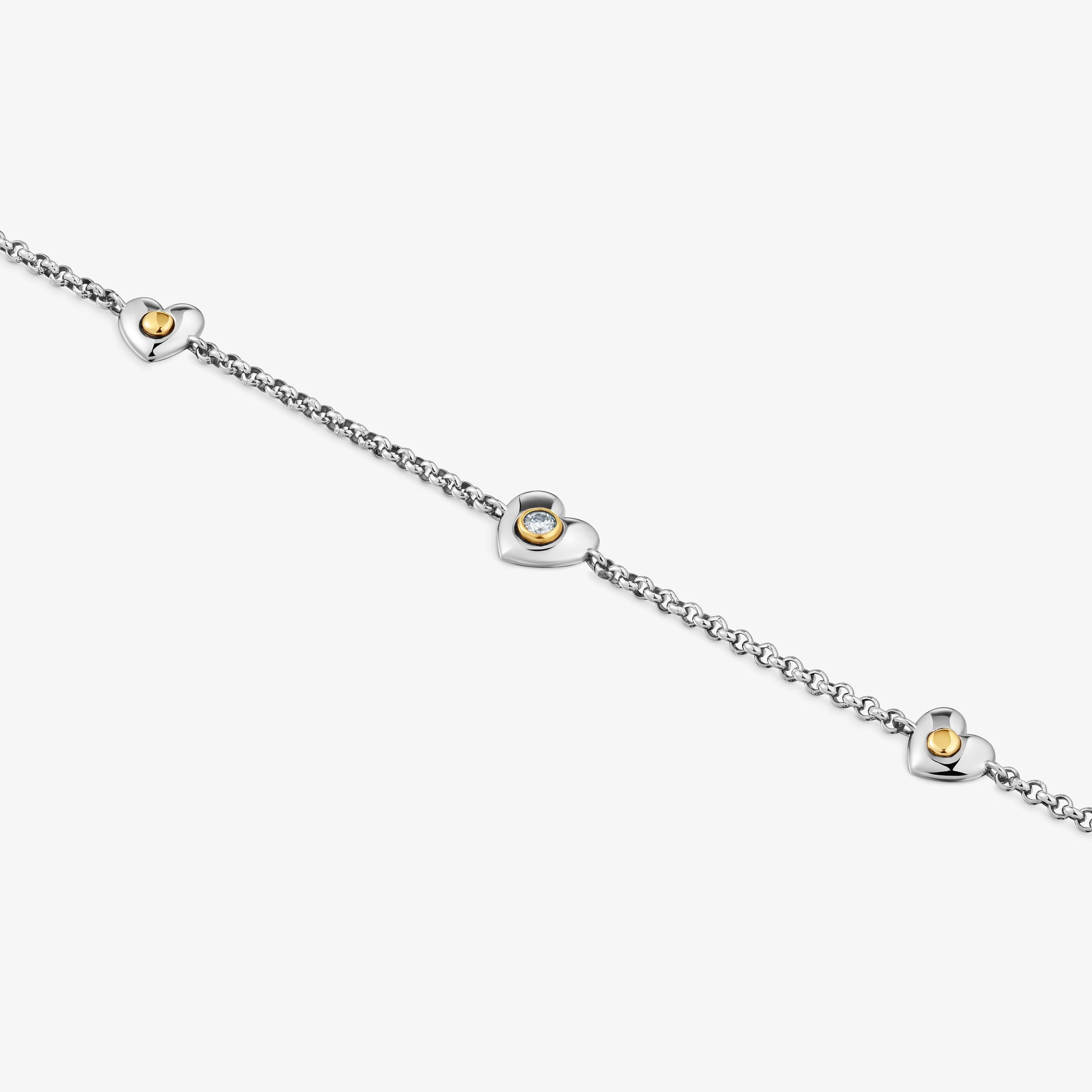 Bracelet with 18kt gold vermeil and lab-grown diamonds TOUS Puffy LGD