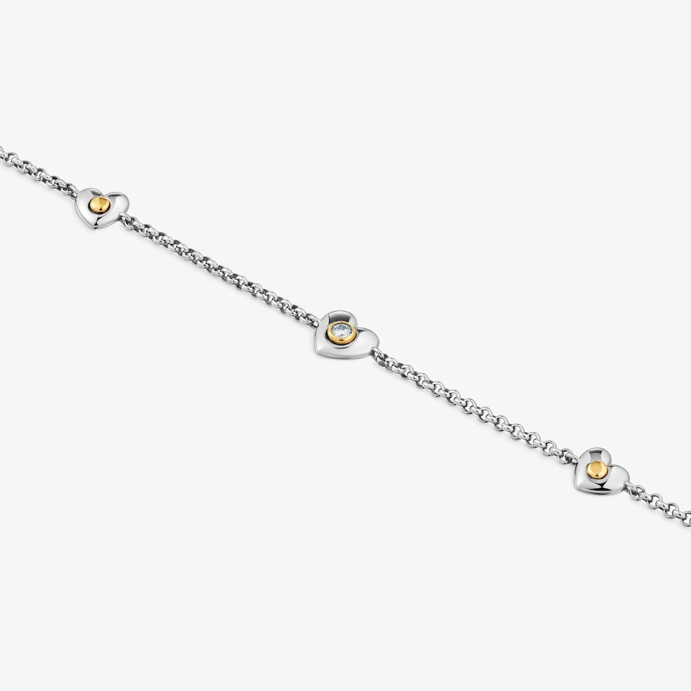 Bracelet with 18kt gold vermeil and lab-grown diamonds TOUS Puffy LGD