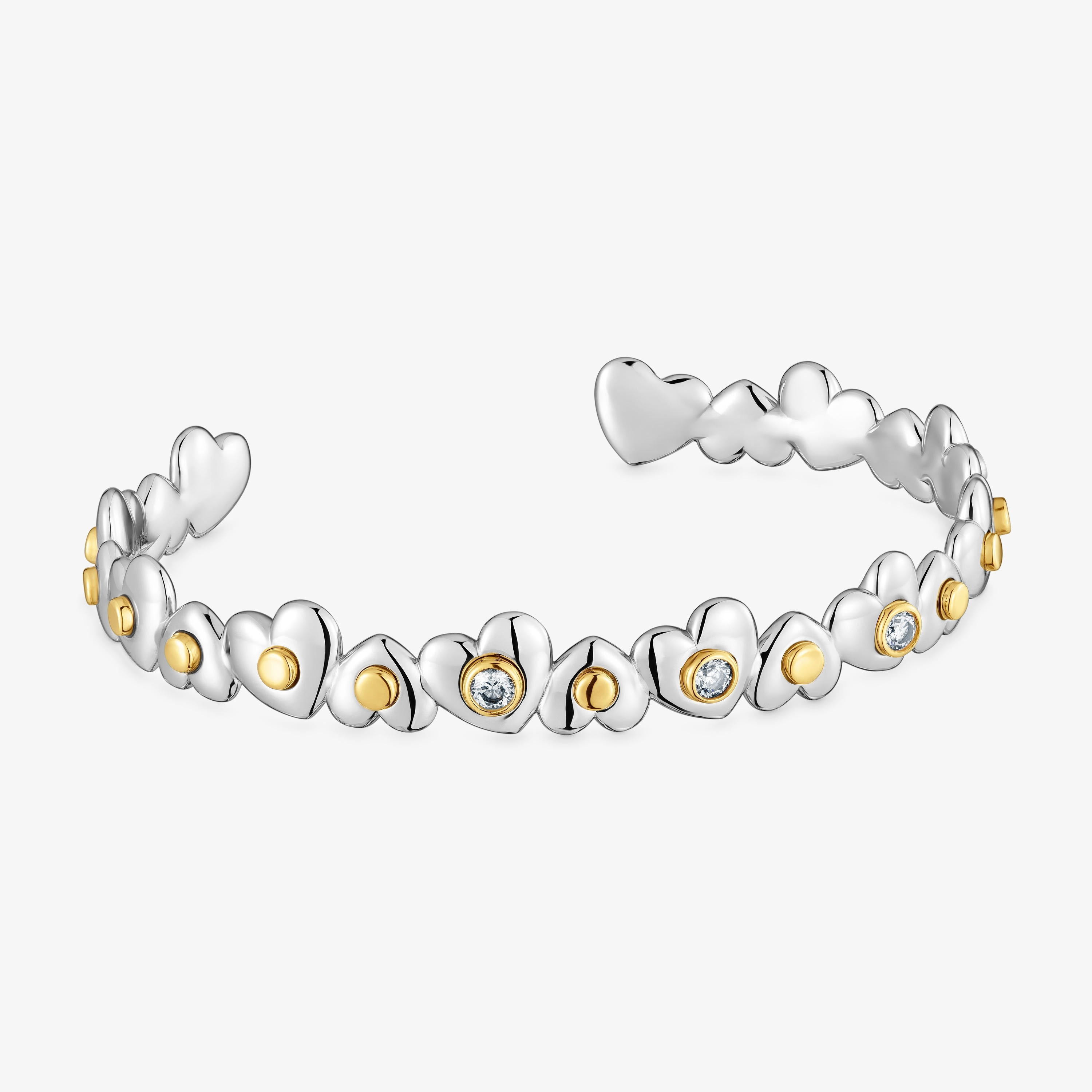 Bangle with 18kt gold vermeil and lab-grown diamonds TOUS Puffy LGD