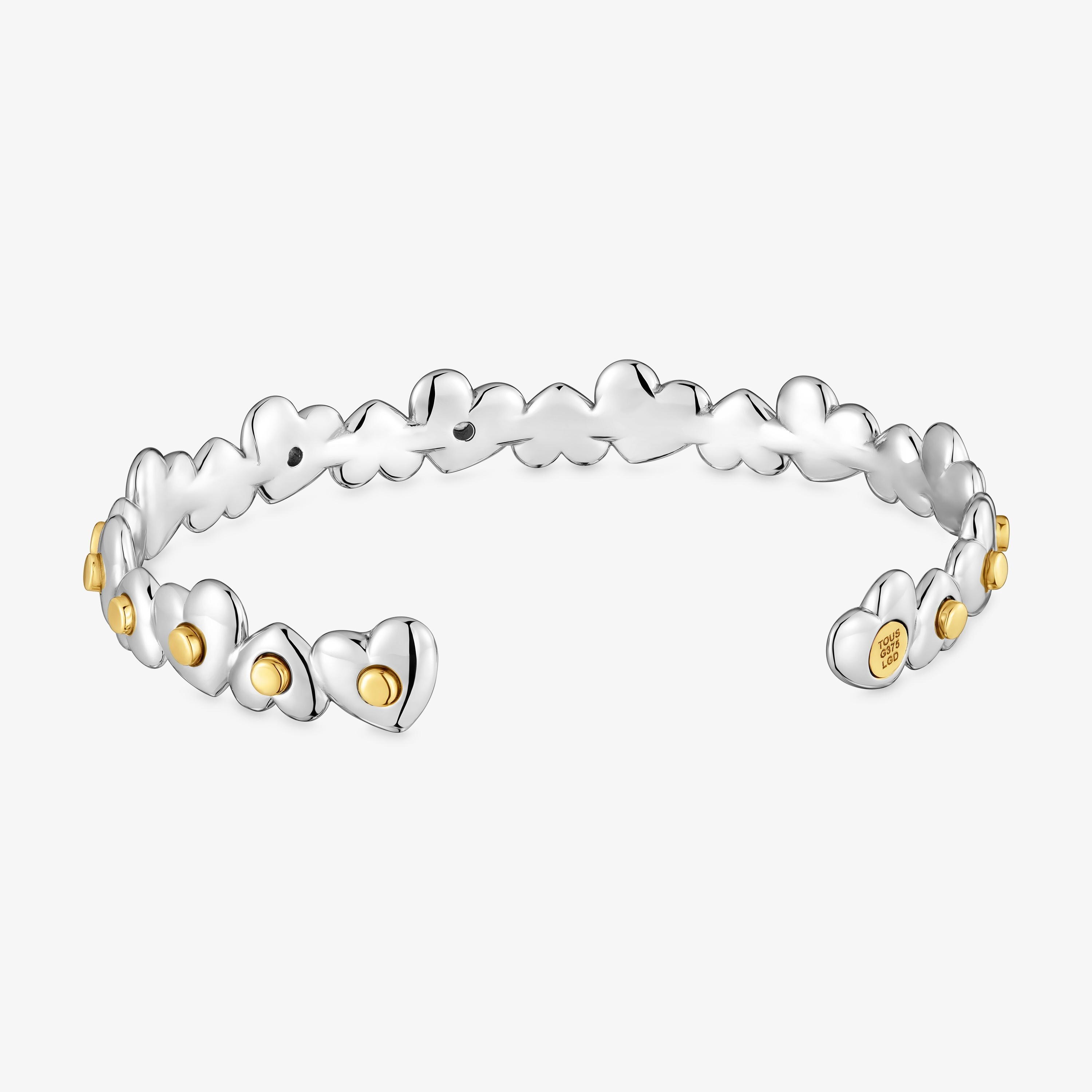 Bangle with 18kt gold vermeil and lab-grown diamonds TOUS Puffy LGD