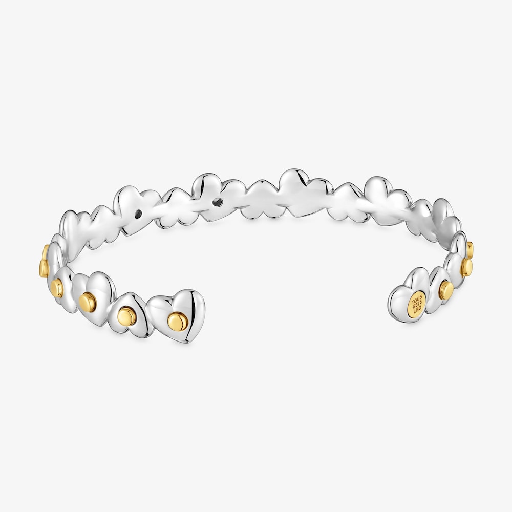 Bangle with 18kt gold vermeil and lab-grown diamonds TOUS Puffy LGD