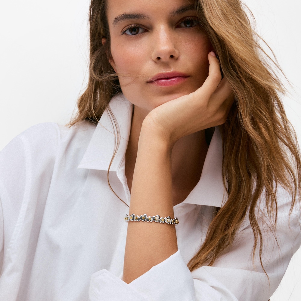 Bangle with 18kt gold vermeil and lab-grown diamonds TOUS Puffy LGD