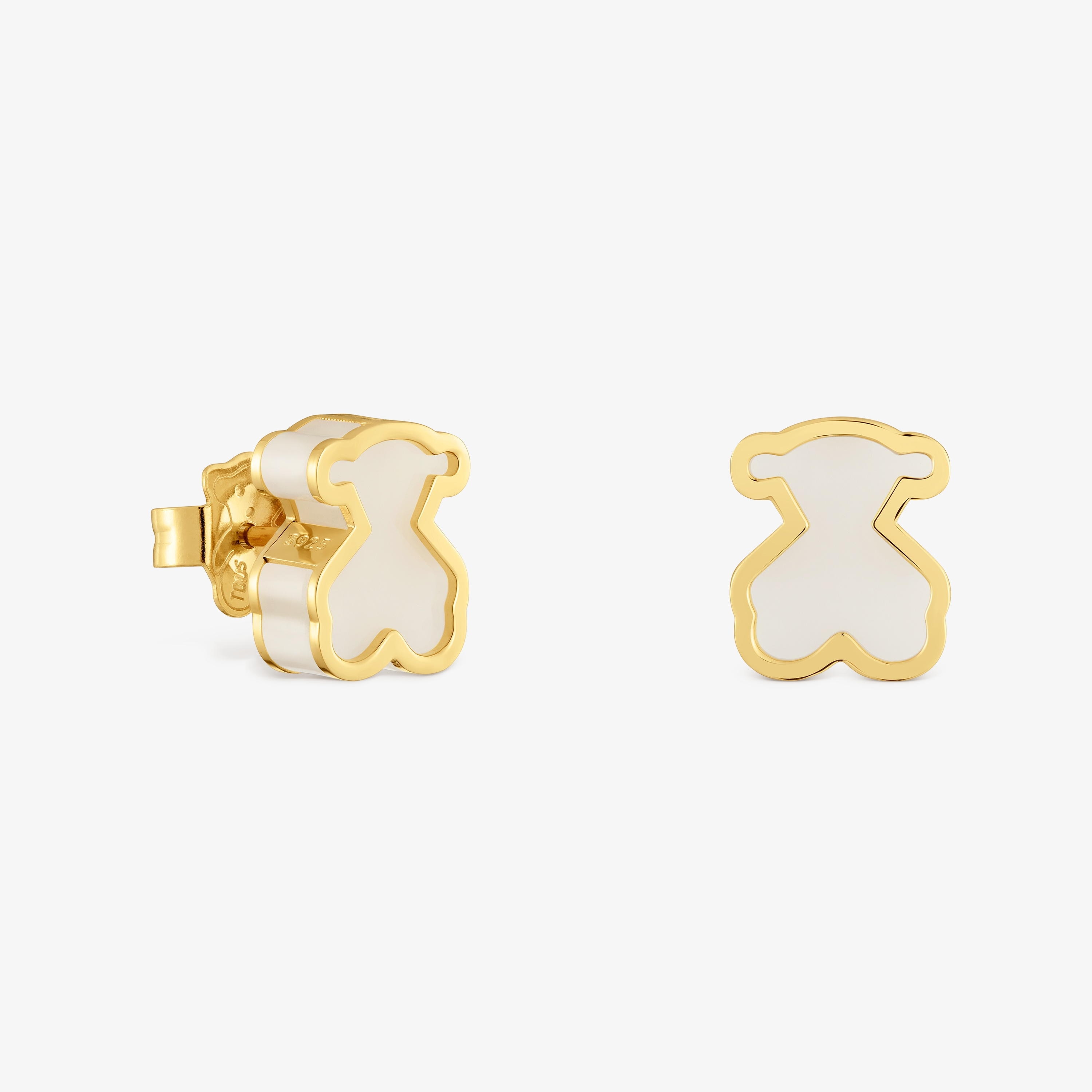 Earrings with 18kt gold vermeil and clear acrylic glass TOUS Galaxy