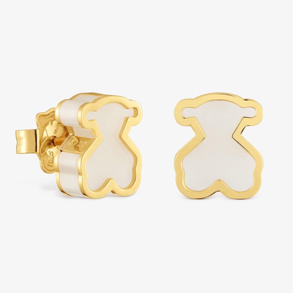Earrings with 18kt gold vermeil and clear acrylic glass TOUS Galaxy