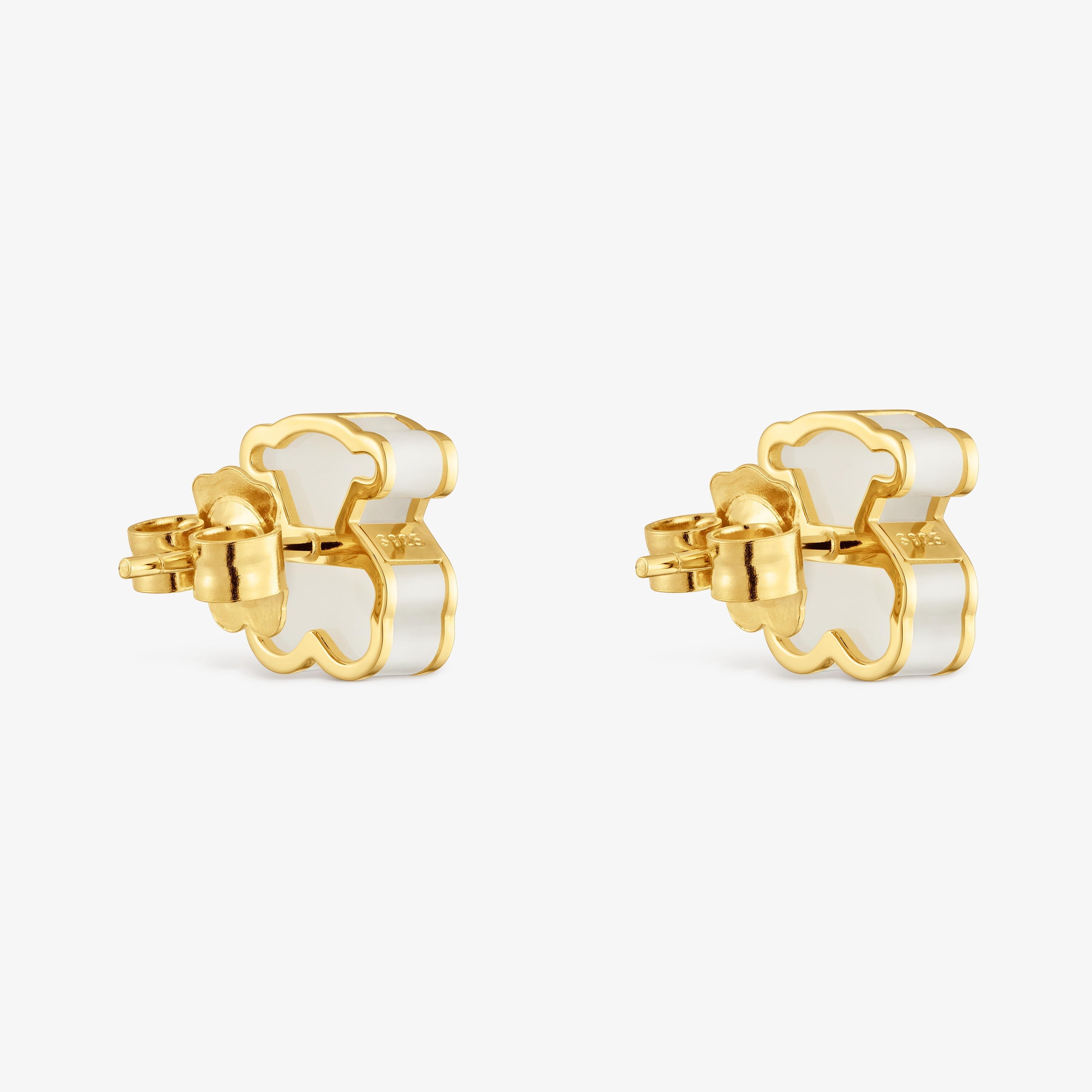 Earrings with 18kt gold vermeil and clear acrylic glass TOUS Galaxy