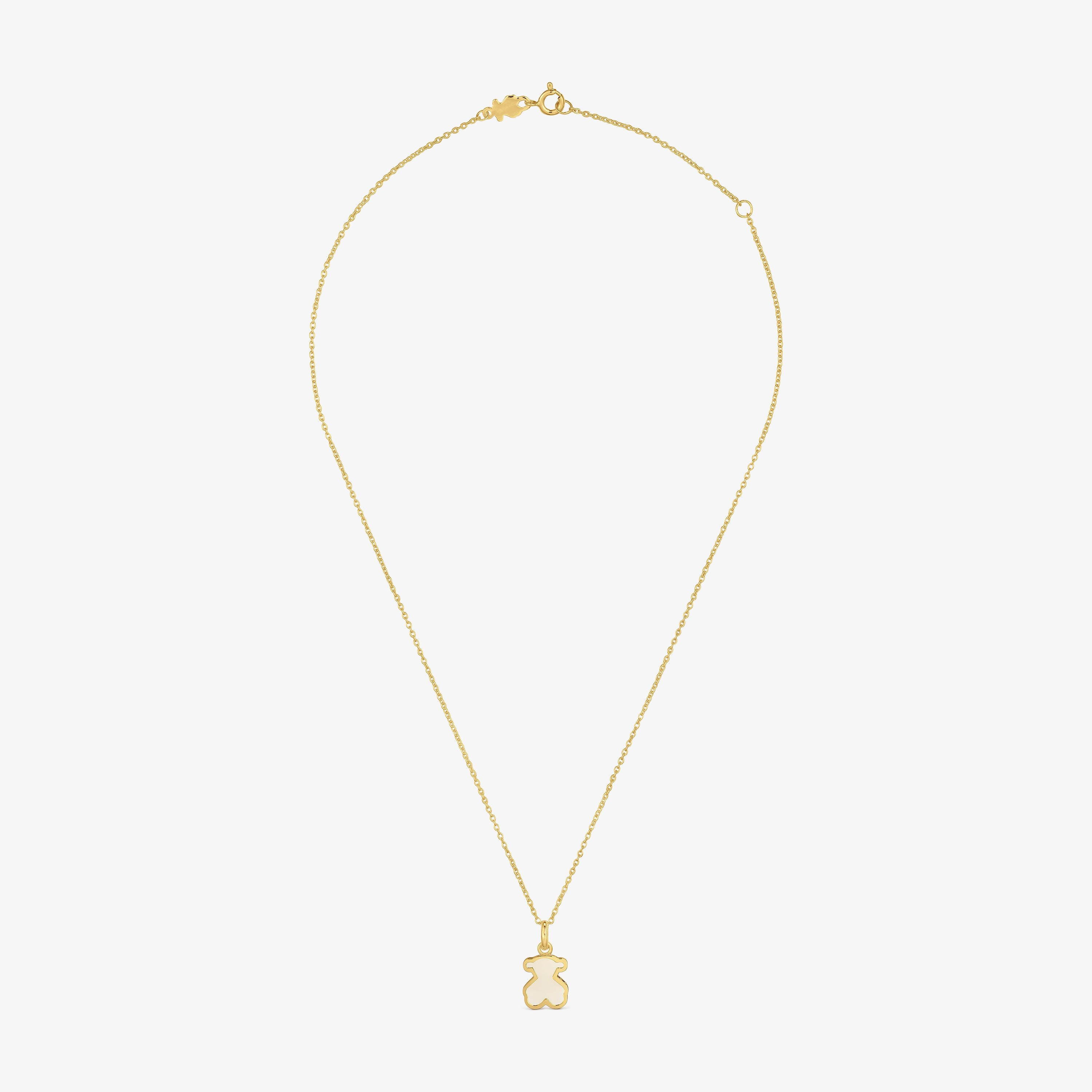 Necklace with 18kt gold vermeil and clear acrylic glass TOUS Galaxy
