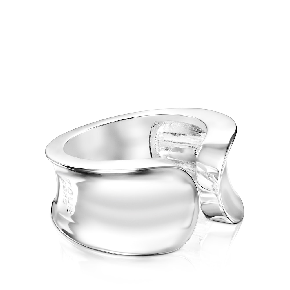 Anillo abierto liso de plata TOUS Basics