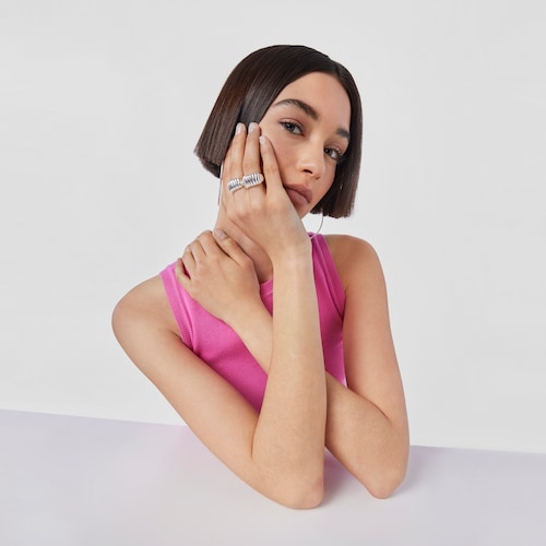 Anel TOUS Basics galões em Prata