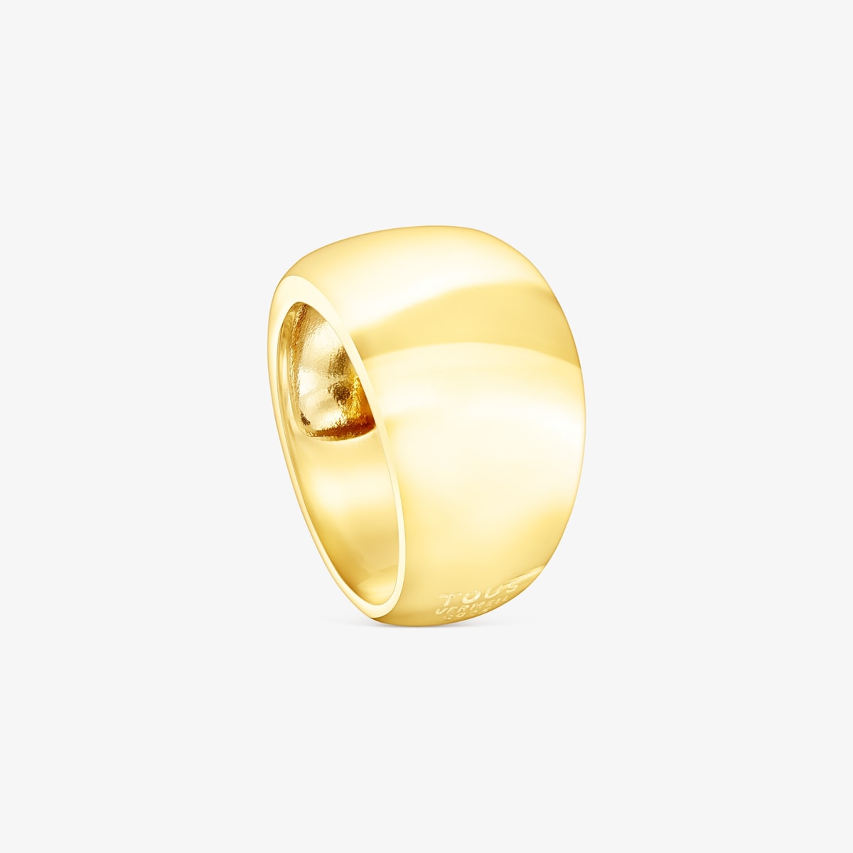 Gewölbter Ring Basics Aus Vermeil-Silber Größe N12