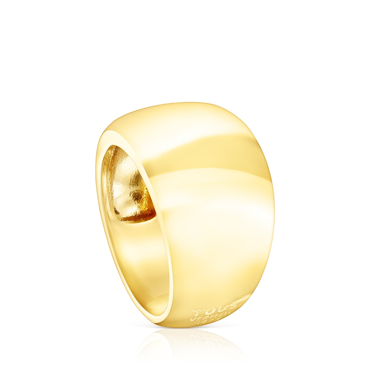 Tous - Anillo Abombado Con Baño De Oro 18 Kt Sobre Plata Tous Basics Talla 12