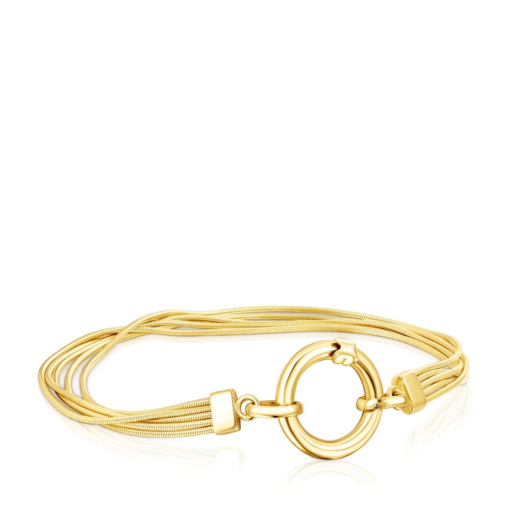 Pulsera Hebi con ba&ntilde;o de oro 18 kt sobre plata image number 0