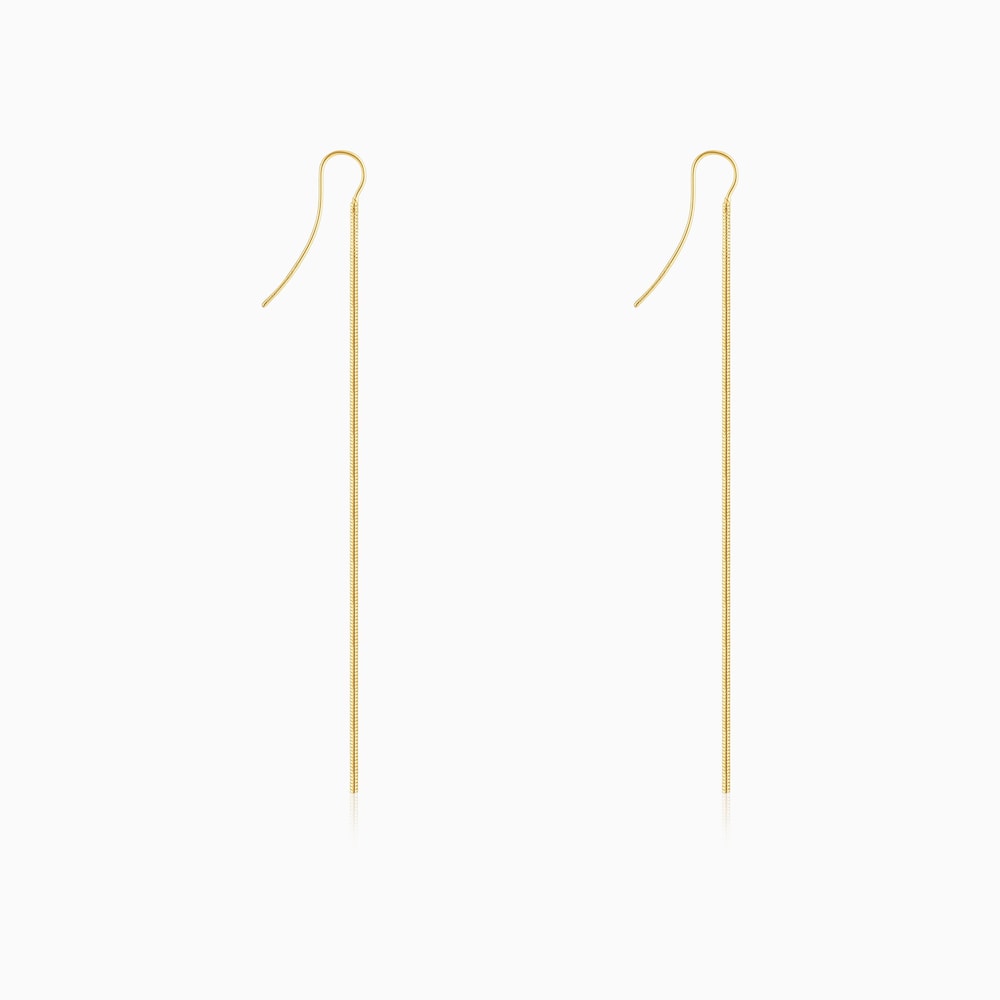 Aretes Hebi con ba&ntilde;o de oro 18 kt sobre plata