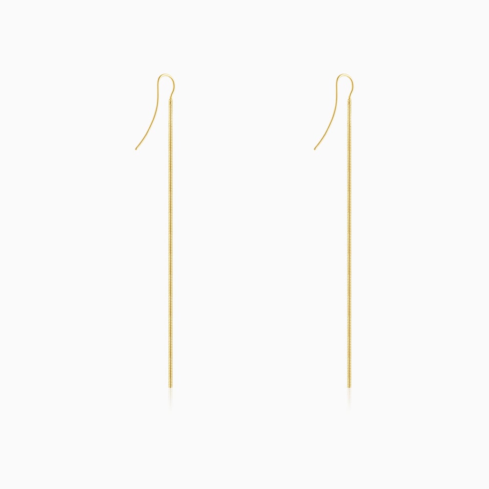 Aretes Hebi con ba&ntilde;o de oro 18 kt sobre plata